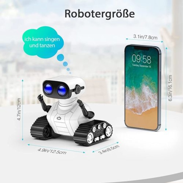Robot børnelegetøj, genopladeligt robotlegetøj med fjernbetjening m