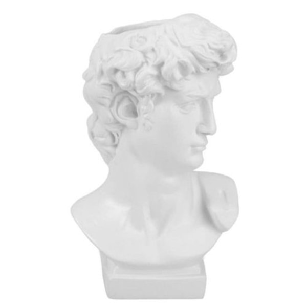 Skulpturhode Planter Gresk David Statue Sukkulent Planter Vase Pen