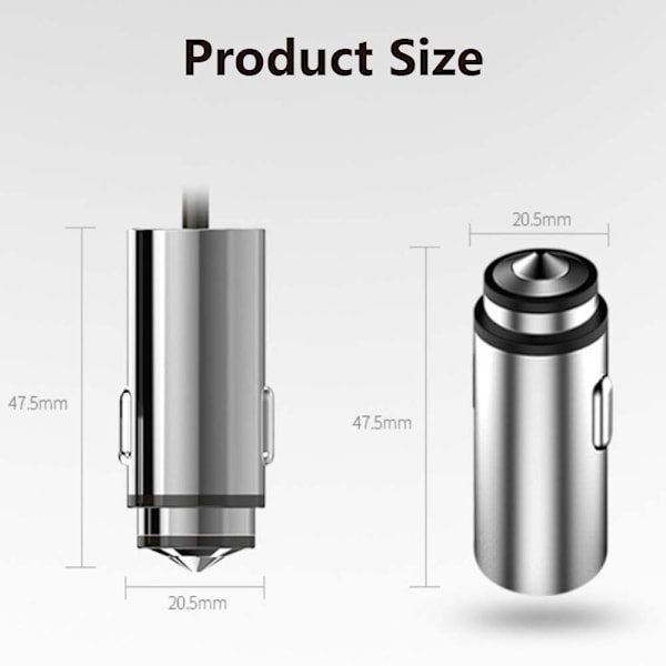 Billader til bil type c-2.4A, Lyn-billader til bil, Power Drive-billader