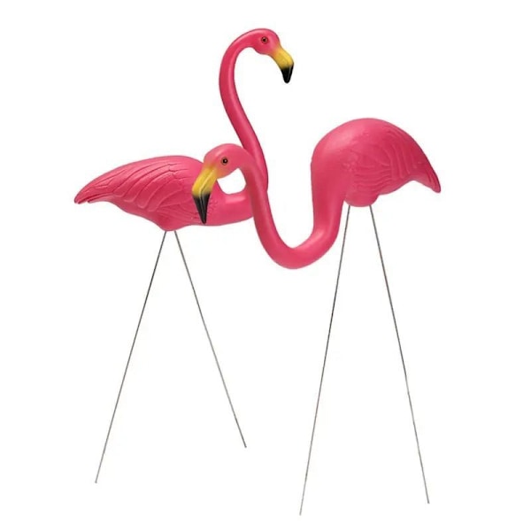 Liten rosa flamingo hagepynt/ Mini hage flamingo ornamenter