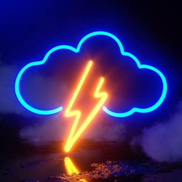 Neonskilt, neonakryl, neon drevet av batteri eller USB,