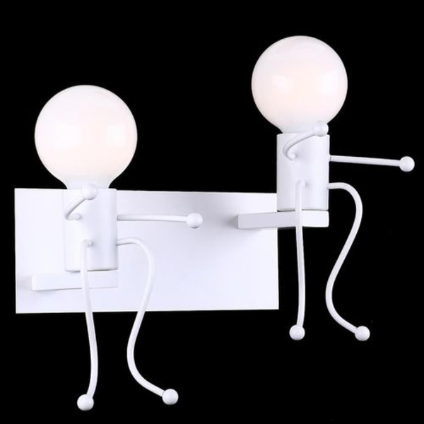 Luova Vintage Seinävalaisin LED Teollinen Retro Seinälamppu Musta Rauta E27