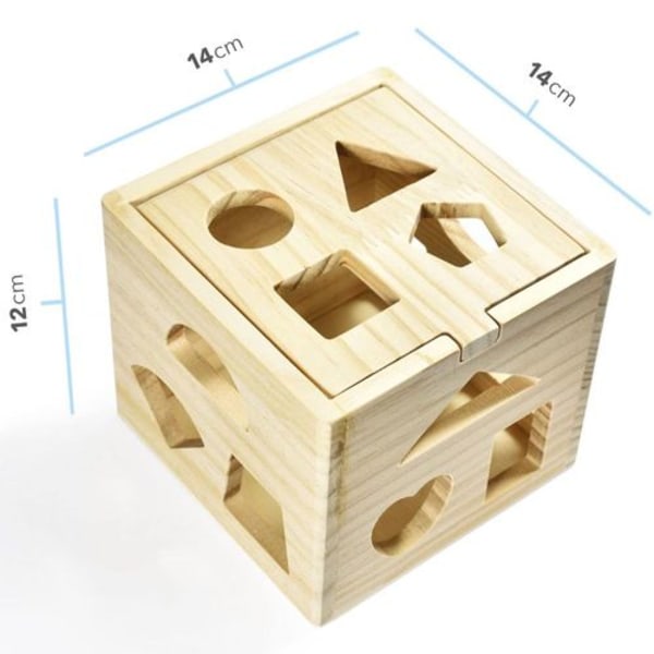 Tre kube leketøy kube puslespill plug-in boks for baby og småbarn;