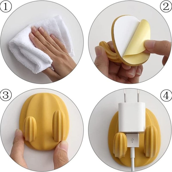 2-pack självhäftande krokar Kaktus väggkrokar