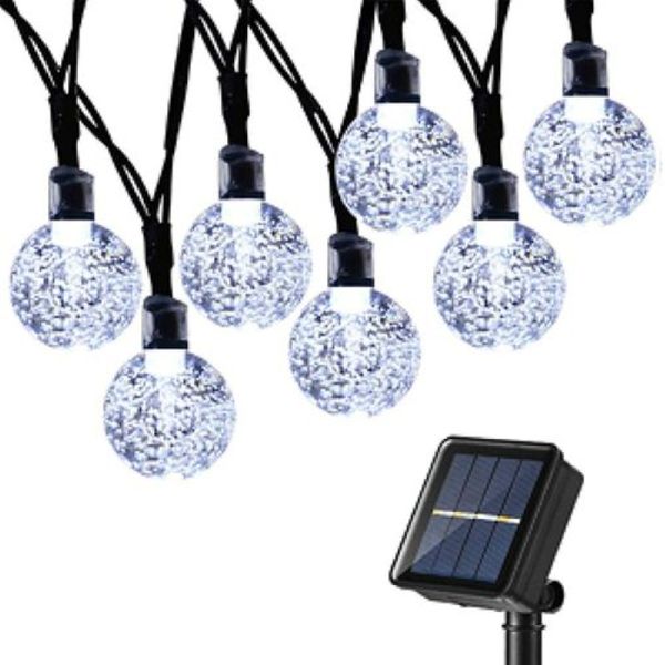 Utomhus solcellslampor, 50 LED-kristallkulor, 7 meter solkoppartråd