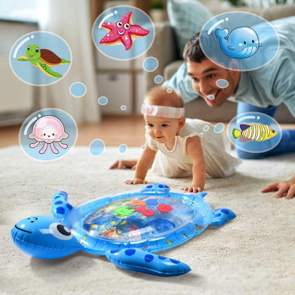 Vattenmatta baby vattenlekmatta BPA-fri, stor babysak från 3 6 9