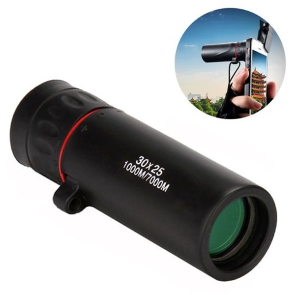 Mini 30x25 HD optisk monokulær med lav nattesyn bærbar fokus teleskop zoom 10X visning