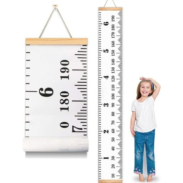 Barnvägg ull, baby vägg ull hängande linjal, baby tillväxtdiagram,