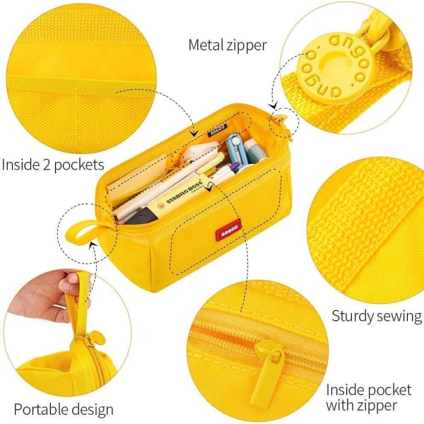 Case Suurikapasiteettinen kynälaukku Kynälaukku Keltainen