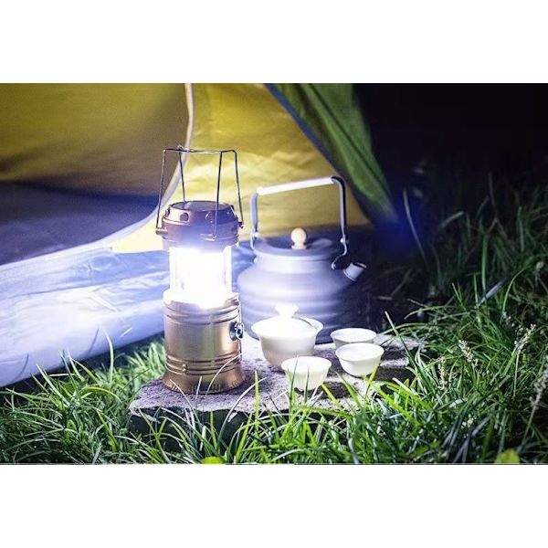 LED campinglampe solcelle, vandtæt LED campinglanterne/LED campinglampe
