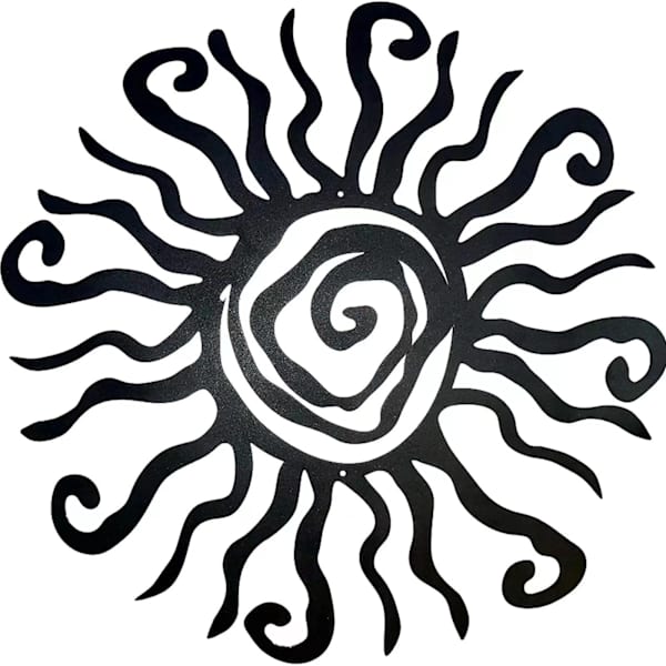 1 stk Solgud Jern Ornament Dekorasjon Henger Sol Blomst Ring