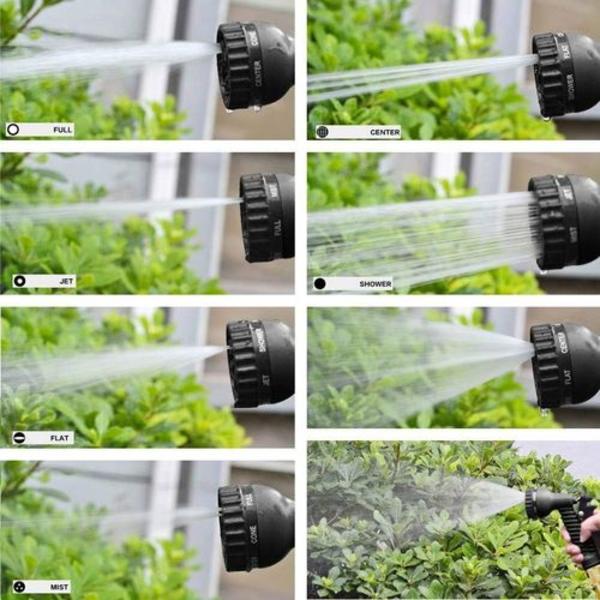 Havehåndbruser, vandingsspray med 7 stråletyper, havebruser håndbruser