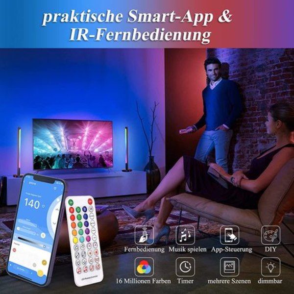 Älykäs LED-valopalkki, RGB-TV-ympäristövalaisin taustavalo