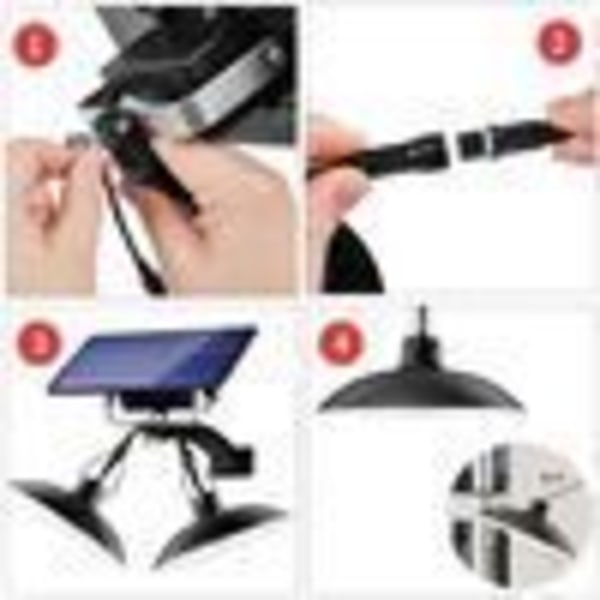 Solcellelampe utendørs solhengende lampe varm hvit IP65 vanntett hage