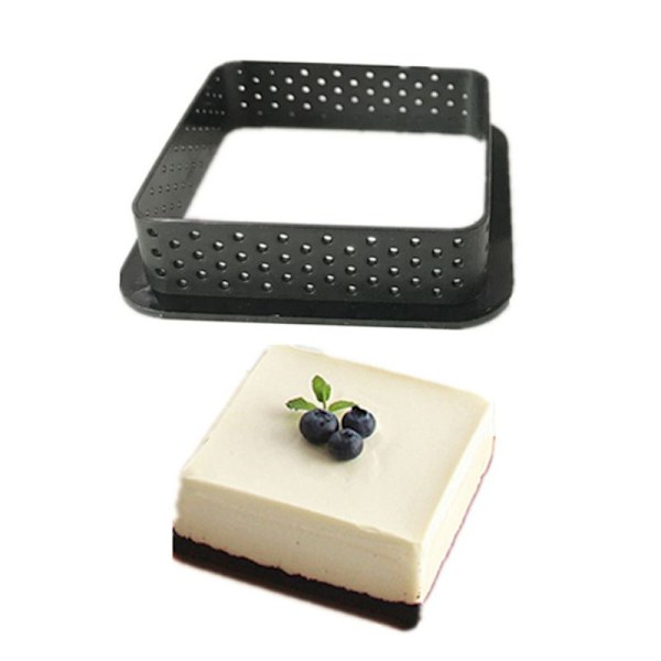 Plast Mousse Ring DIY Fransk Desserttærteform Tærtering Bageværktøj Kageform (Firkant)
