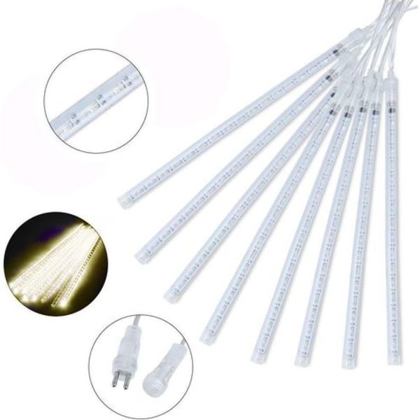 Roytong Meteor Shower Regnlys, LED Icicle Lys Varm Hvid