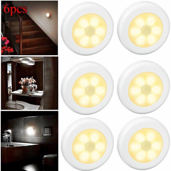 3-pack inomhus LED-rörelsesensorer, skåpsbelysning, batteridriven weißes Licht