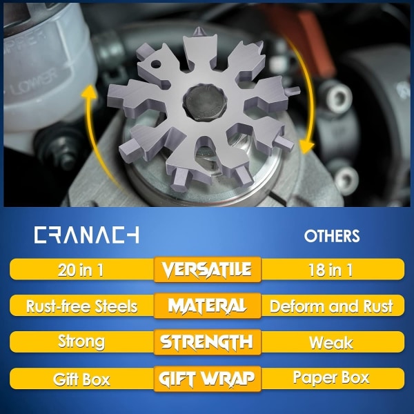 Gaver til mænd Julegaver Snowflake Multitool Snowflake Tool Advent