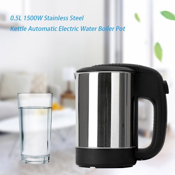 0,5L 1000W Elektrisk Kedel i Rustfrit Stål