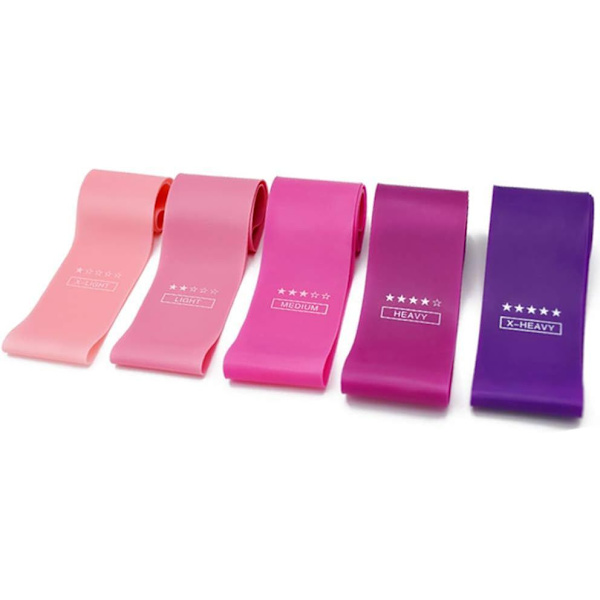 5PCS Sports Training Resistance Loop Bands Set Elastic Booty Band Set