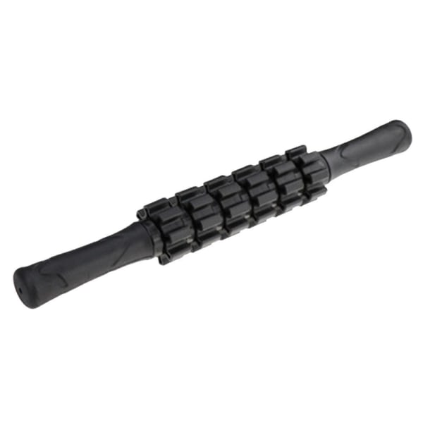 Massage roller with handle, trigger point self-massage, muscle fascia roller black