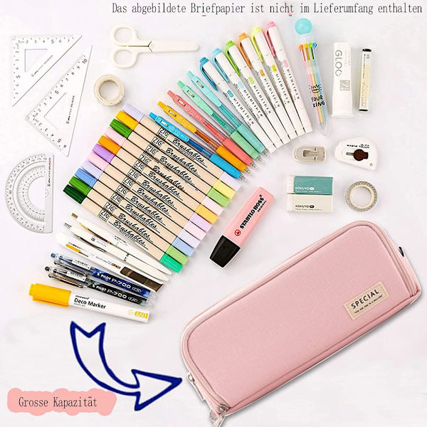 Pencil Case Pencil Cases Teenager Piger 3 Rum Stort Kapacitet Blyant