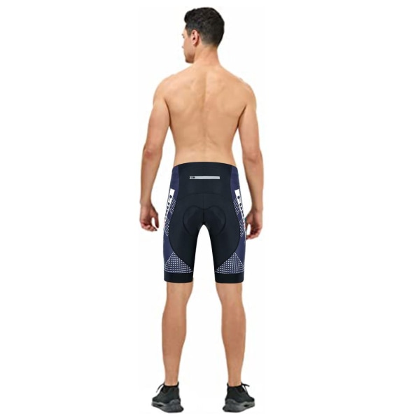 Herrecykelshorts med 3D sædepolstring, hurtigtørrende, sort, størrelse M