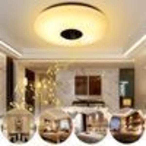 28W LED-musikktaklampe RGBW dimbar Bluetooth-høyttaler APP-kontroll