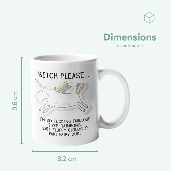 Bitch Please, jeg er så fantastisk enhjørning keramisk krus Nyhedskontor Fødselsdag Jul Kaffe Gave Tekop Gave