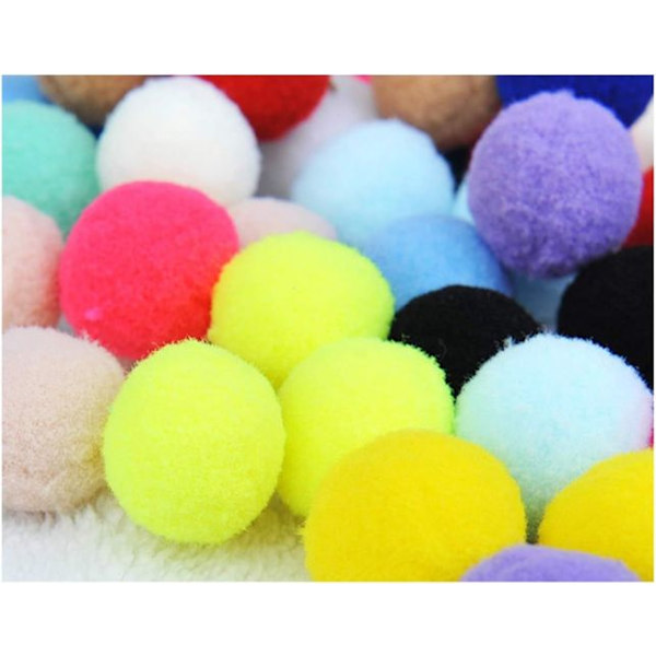 Paket med 70 kattleksak bollar, skumgummi kattleksak bollar, färgglada kattleksak bollar, pompom bollar, S
