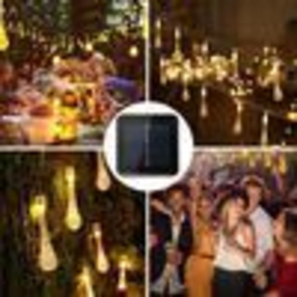Solcellslampor utomhus, 6,5M balkong solcellslampor med 30 LED-lampor