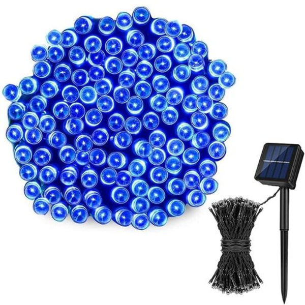 Solcellslampor utomhus, 22M 200 LED, 8 lägen blått ljus