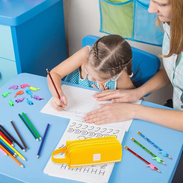 Pennal, Pennal, Stor kapasitet Studentveske, Gul