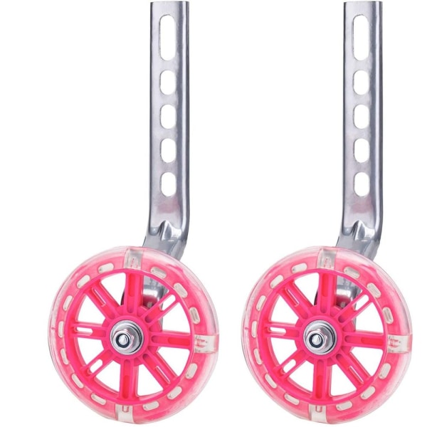 Stödhjul för barncyklar, 12-20 tum, rosa