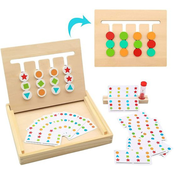 Montessori-lelut, puinen pulmapeli, lajittelulaatikko, opetuspelit - puinen pulmapeli - lajittelu