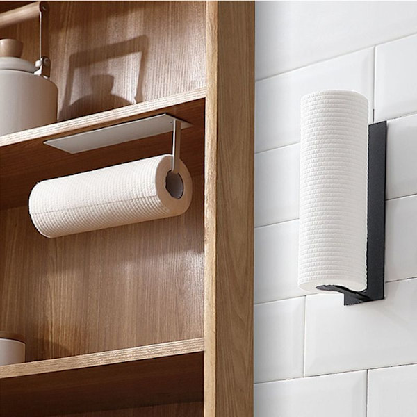 Rustfrit håndklædeholder, slagfri toiletrulleholder, frisk filmholder, Han