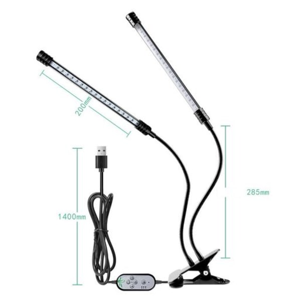 Niello växtlampa LED 40W växtljus 80 lysdioder växtljus
