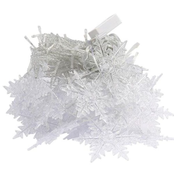 LED snøfnugg julelys, gardinlys julelys