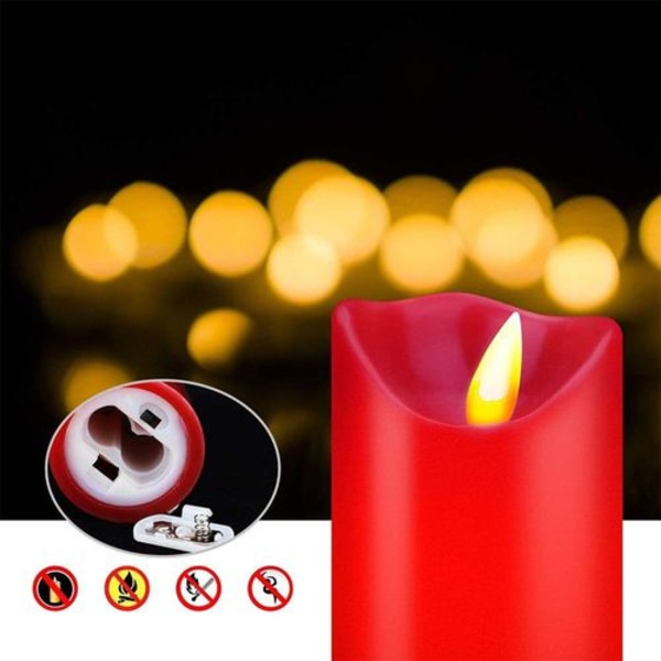 LED-lys, flammefrie lys 250 timers dekorative lysstolper i en pakke med 5