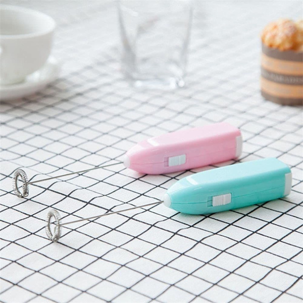 Elektrisk håndmikser, Mini håndmikser, Kaffevispmikser for melkedrikker (Blå)