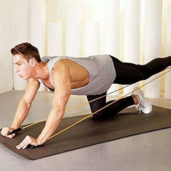Motståndsband med Téanker, fitnessband gymnastikband Grönt 10-15lbs