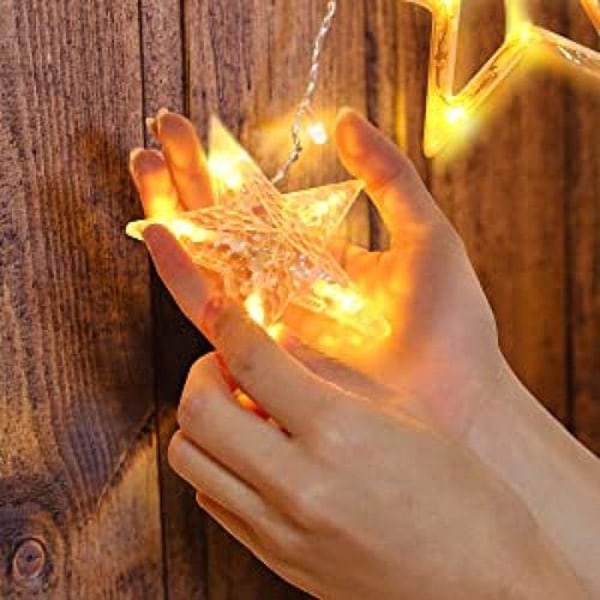 Julelysstjerne 138 LED 8 moduser lysgardin innendørs/utendørs IP65