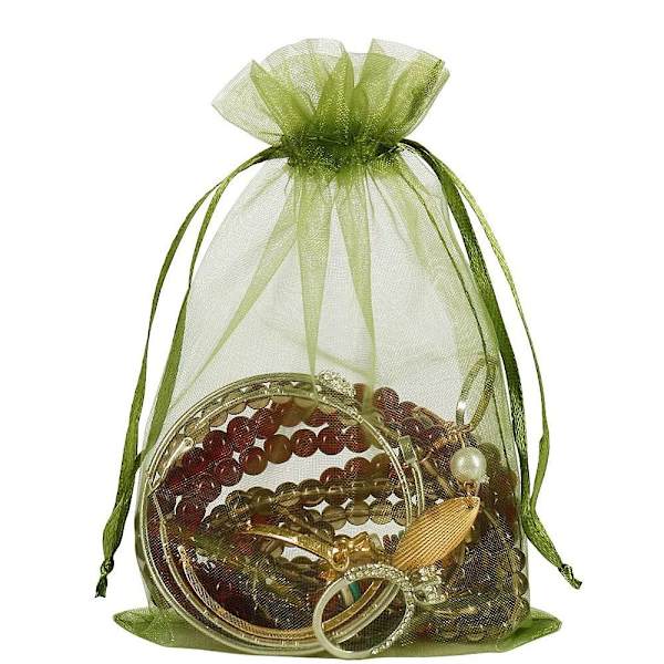 G2PLUS Organzapåsar för festgåvor, 10 cm x 15 cm, 100-pack