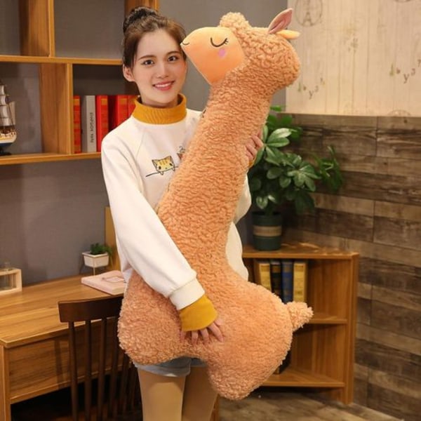 Celawork Alpaca Gosedjur, Alpaca Plyschleksak med Lång Hals, Mjuk Alpaca Kudde Stu
