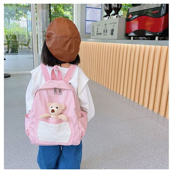 Student skolväska dagis barn ryggsäck pojke och flicka baby förskola söt liten skolväska 2-5 år gammal - svart