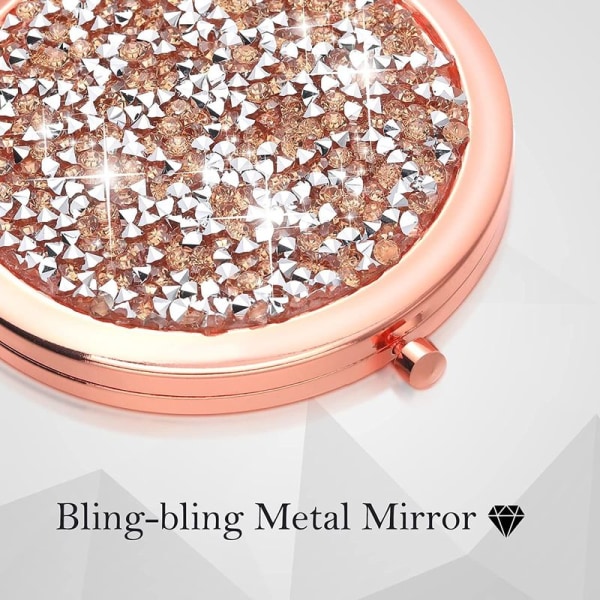 6-delad förstorande kompakt kosmetisk spegel