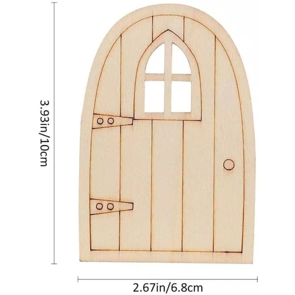 10 Stk Umalt Fairy Theme Mini Dørform Trestykker, Tre