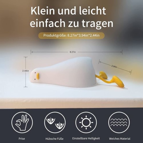 LED natlys til børn, 3 lystilstande natlys til baby, LED natlampe til børneværelse