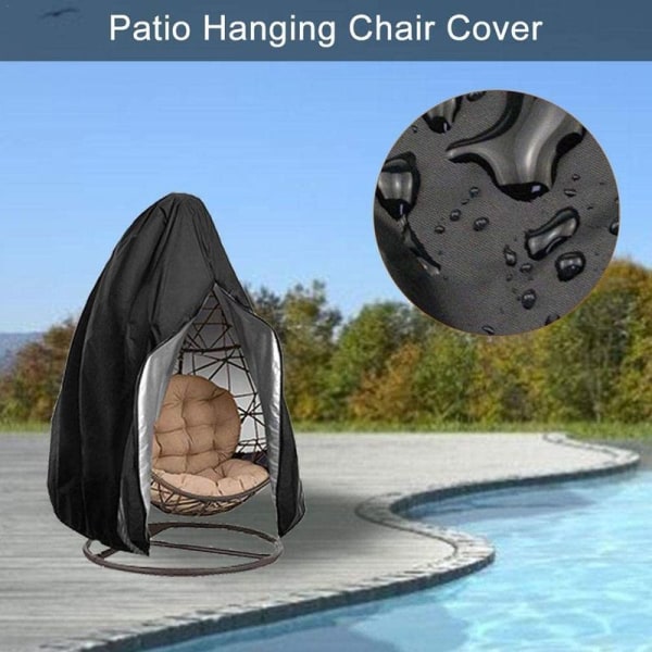 Riippuva tuolin cover 190x115cm pölytiivis munanmuotoinen patiopuutarhan cover