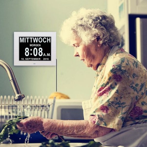 Senior Watch 8 tommer digital kalender og Senior Watch Photo funktion -